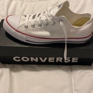 Brand new in box Converse All Star OX white .Woman’s size 10